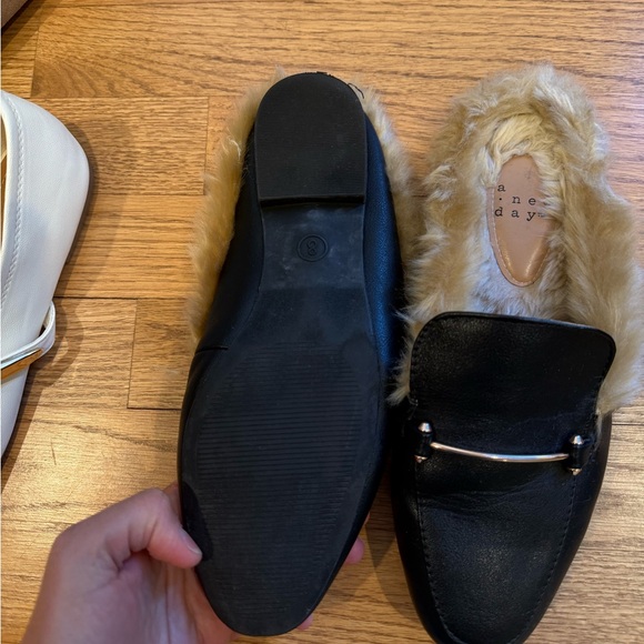 Black Loafers with Faux Fur Lining A New Day - Picture 2 of 3